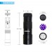 FOXNOV 12 LED UV Blacklight Flashlight Pet Urine Stain Detector, 395nm with 3 AAA Batteries